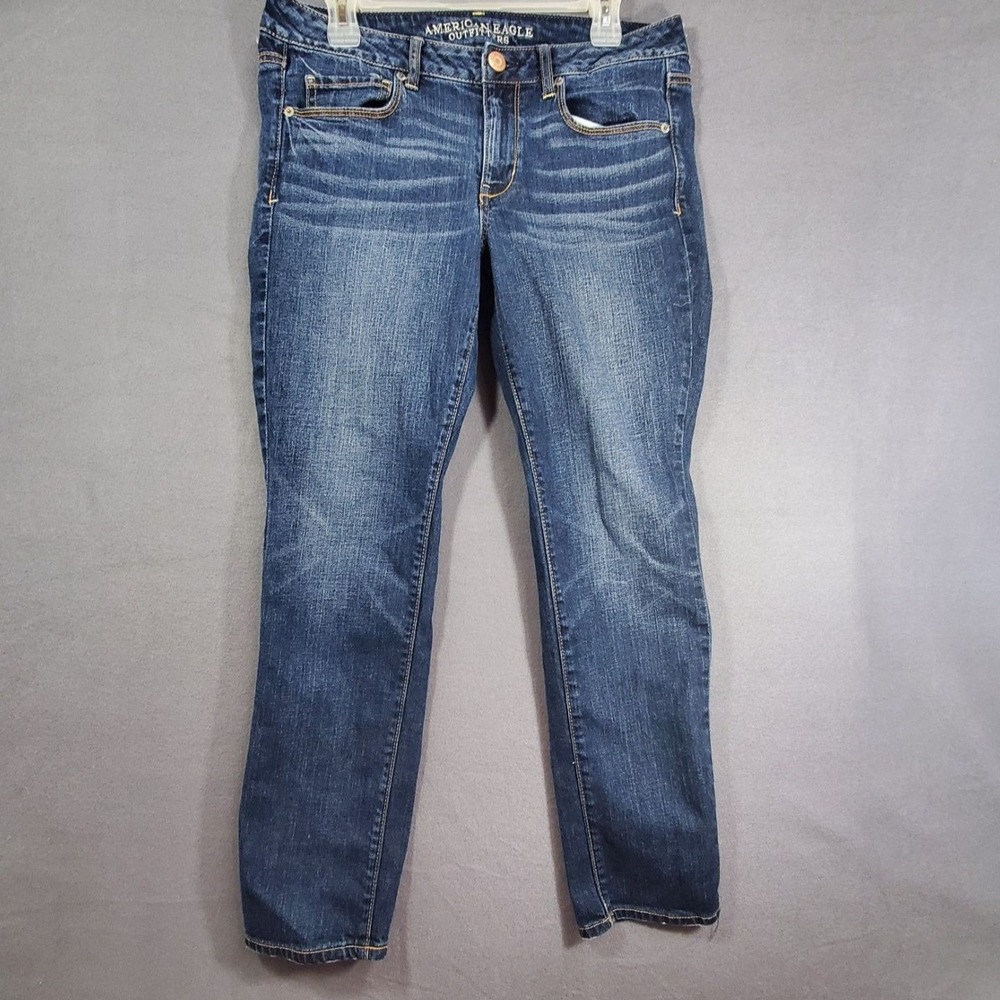 American Eagle Jeans Womens Size 12 Short Blue Cotton Spandex Mix